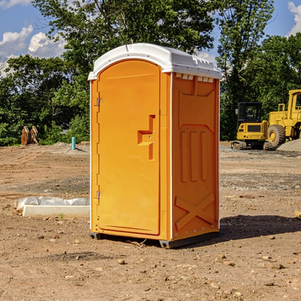 how often are the porta potties cleaned and serviced during a rental period in Riverside